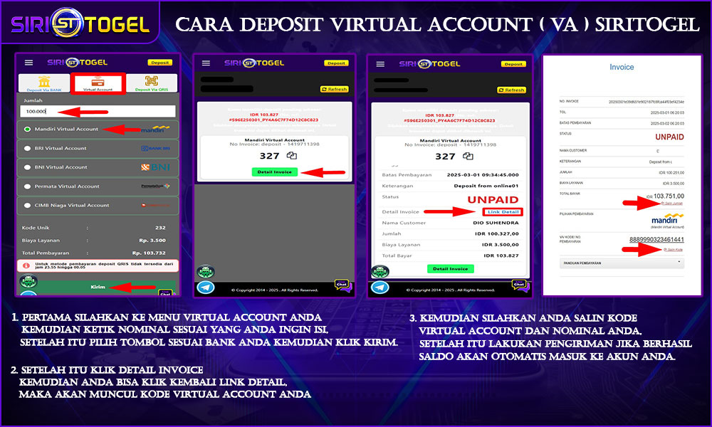 TUTORIAL DEPOSIT MENGGUNAKAN VIRTUAL ACCOUNT