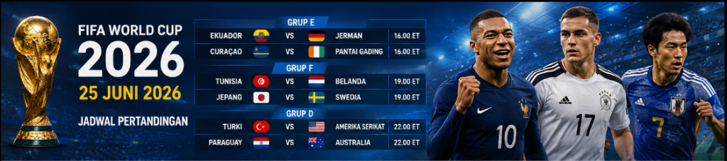 Jadwal Piala Dunia Memanas
