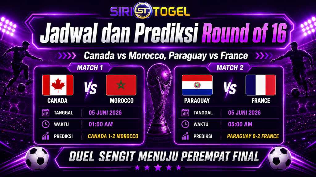 Jadwal dan Prediksi Round of 16: Canada vs Morocco, Paraguay vs France
